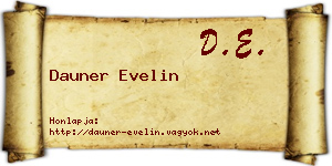 Dauner Evelin névjegykártya